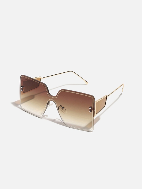 HAUTE SAUCE by Campus Sutra Women Brown Lens Sunglasses with Polarised Lens AW22_HSSG1263, Gold
HAUTE SAUCE by Campus Sutra Women Brown Lens Sunglasses with Polarised Lens AW22_HSSG1263, Gold