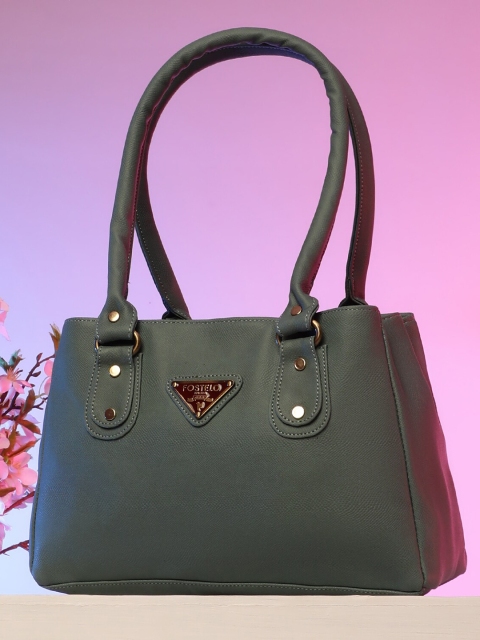 Fostelo Green PU Structured Handheld Bag