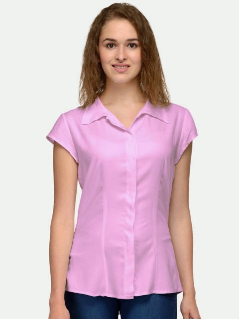 PATRORNA Women Pink Comfort Casual Shirt