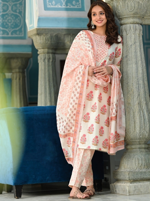 Juniper Women Printed Pure Cotton Straight Kurta with Trousers & With Dupatta, Off white
Juniper Women Printed Pure Cotton Straight Kurta with Trousers & With Dupatta, Off white