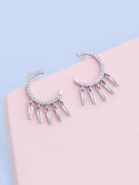 Kushal's Fashion Jewellery White Contemporary Studs Earrings With Sparkling Cubic Zirconia, Silver
Kushal's Fashion Jewellery White Contemporary Studs Earrings With Sparkling Cubic Zirconia, Silver