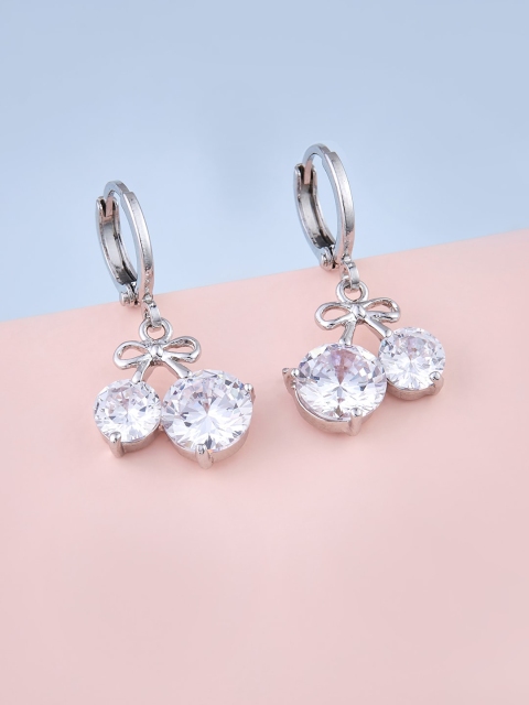 Kushal's Fashion Jewellery Rhodium Plated & White Cubic Zirconia Circular Drop Earrings
Kushal's Fashion Jewellery Rhodium Plated & White Cubic Zirconia Circular Drop Earrings