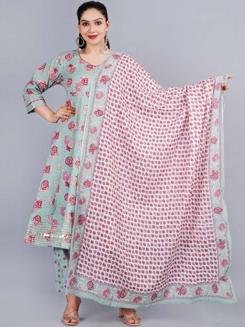 EtnicaWear Women Pink Floral Printed Empire Pure Cotton Kurta with Trousers & With Dupatta
EtnicaWear Women Pink Floral Printed Empire Pure Cotton Kurta with Trousers & With Dupatta