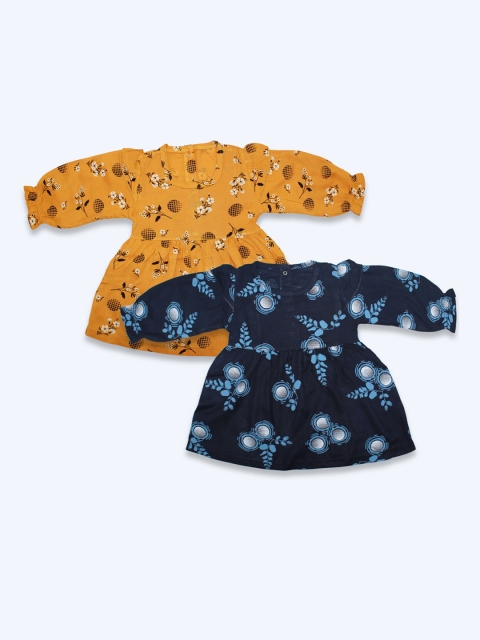 Born Babies Blue Floral Applique Dress