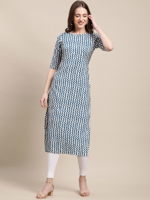 Ethnic basket Women Multicoloured Geometric Striped Flared Sleeves Thread Work Block Print Crepe Kurta, Multi
Ethnic basket Women Multicoloured Geometric Striped Flared Sleeves Thread Work Block Print Crepe Kurta, Multi