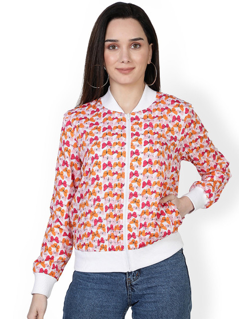 NUEVOSDAMAS Women White Red Crop Open Front Jacket
NUEVOSDAMAS Women White Red Crop Open Front Jacket