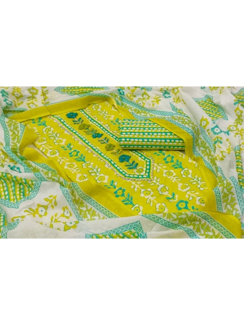 SALWAR STUDIO Women Embroidered Pure Cotton Unstitched Dress Material, Yellow
SALWAR STUDIO Women Embroidered Pure Cotton Unstitched Dress Material, Yellow