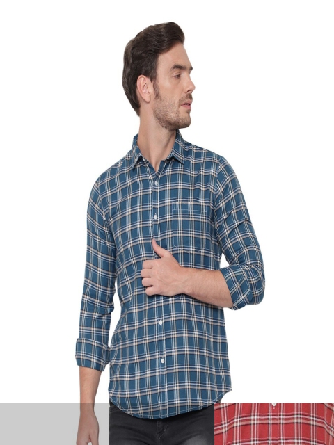 BAWERIN Men Pack Of 2 Multicoloured Premium Tartan Checked Pure Cotton Casual Shirt, Multi
BAWERIN Men Pack Of 2 Multicoloured Premium Tartan Checked Pure Cotton Casual Shirt, Multi