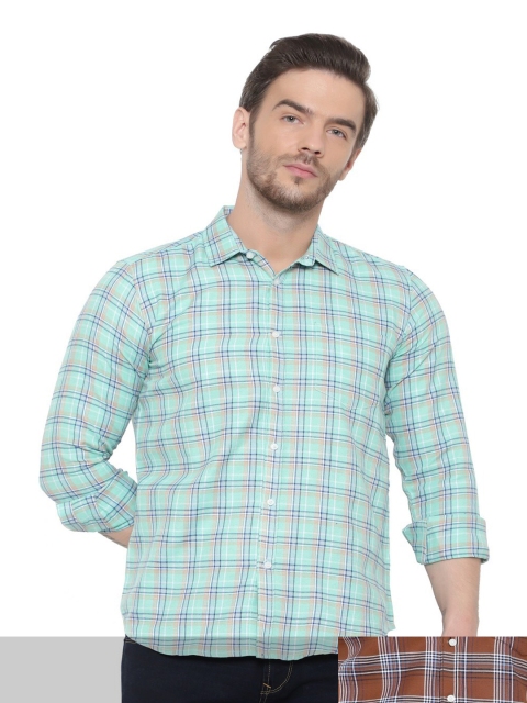 BAWERIN Men Pack of 2 Multicoloured Premium Tartan Checked Pure Cotton Casual Shirt, Multi
BAWERIN Men Pack of 2 Multicoloured Premium Tartan Checked Pure Cotton Casual Shirt, Multi