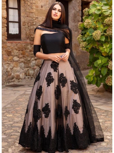 JSItaliya Black & Beige Thread Work Semi-Stitched Lehenga & Unstitched Blouse With Dupatta
JSItaliya Black & Beige Thread Work Semi-Stitched Lehenga & Unstitched Blouse With Dupatta
