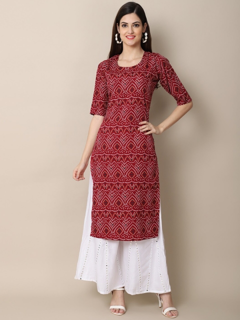 Ethnic basket Women Multicoloured Striped Keyhole Neck Flared Sleeves Thread Work Block Print Crepe Kurta, Multi
Ethnic basket Women Multicoloured Striped Keyhole Neck Flared Sleeves Thread Work Block Print Crepe Kurta, Multi