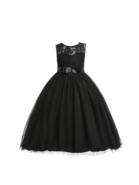 Samsara Couture Black Net Maxi Dress