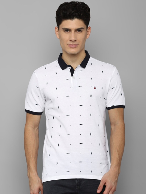 Louis Philippe Jeans Men White & Black Pure Cotton Printed Polo Collar Slim Fit T-shirt
Louis Philippe Jeans Men White & Black Pure Cotton Printed Polo Collar Slim Fit T-shirt