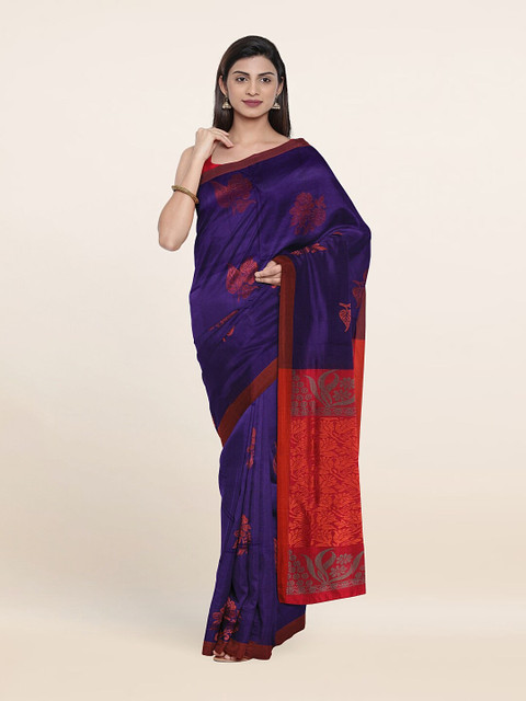 Pothys Navy Blue & Red Ethnic Motifs Zari Pure Silk Saree
Pothys Navy Blue & Red Ethnic Motifs Zari Pure Silk Saree