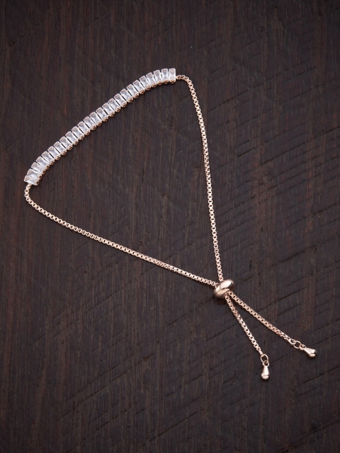Kushal's Fashion Jewellery Women Rose & White Cubic Zirconia Rose Gold-Plated Wraparound Bracelet
Kushal's Fashion Jewellery Women Rose & White Cubic Zirconia Rose Gold-Plated Wraparound Bracelet