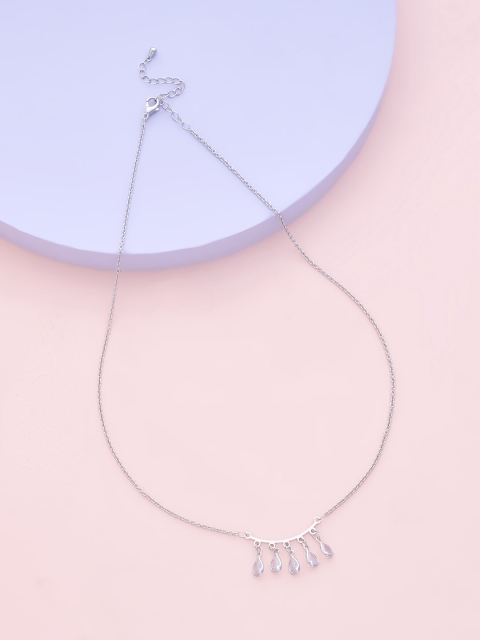 Kushal's Fashion Jewellery Women White & Silver-Toned Rhodium-Plated Antique Necklace
Kushal's Fashion Jewellery Women White & Silver-Toned Rhodium-Plated Antique Necklace