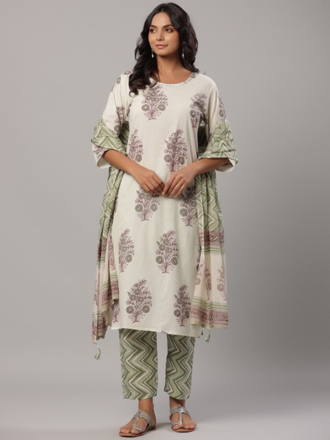 PK Fashions Women Green Floral Printed Pure Cotton Kurta with Palazzos & With Dupatta
PK Fashions Women Green Floral Printed Pure Cotton Kurta with Palazzos & With Dupatta