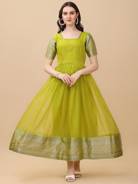 Vidraa Western Store Lime Green Ethnic Maxi Dress
Vidraa Western Store Lime Green Ethnic Maxi Dress