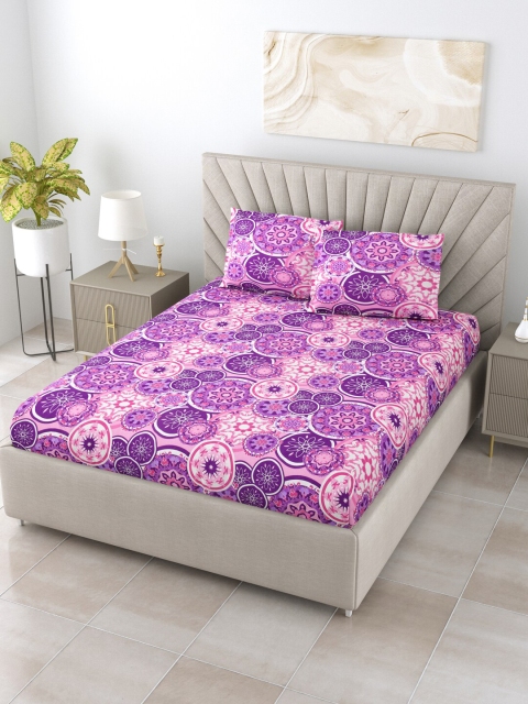 BOMBAY DYEING 120 TC Ethnic Motifs Print Cotton Queen Size Bedsheet With 2 Pillow Covers, Purple
BOMBAY DYEING 120 TC Ethnic Motifs Print Cotton Queen Size Bedsheet With 2 Pillow Covers, Purple