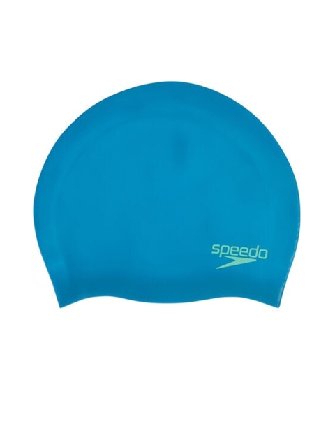 Speedo Kids Blue Solid Swimming Cap