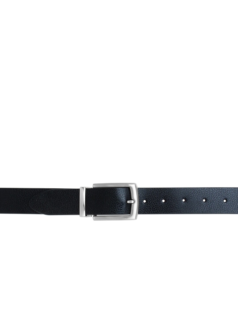 Elite Crafts Men Black Textured Leather Belt