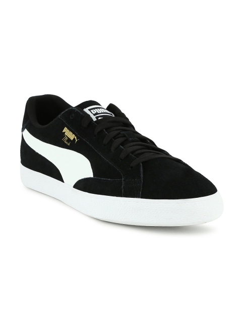 Puma Unisex Black Match Vulc 2 Suede Leather Sneakers
