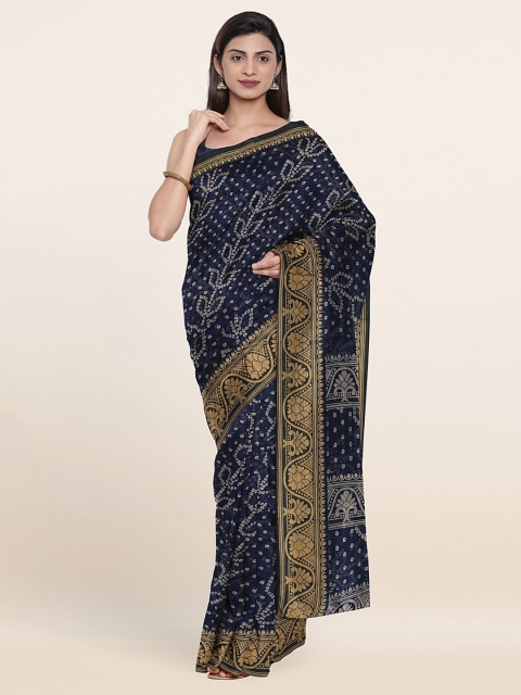 Pothys Bandhani Printed Saree, Blue