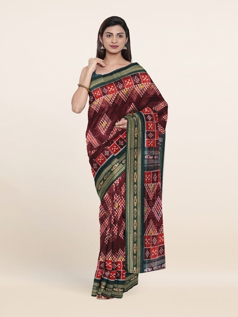 Pothys Cotton Blend Saree, Maroon