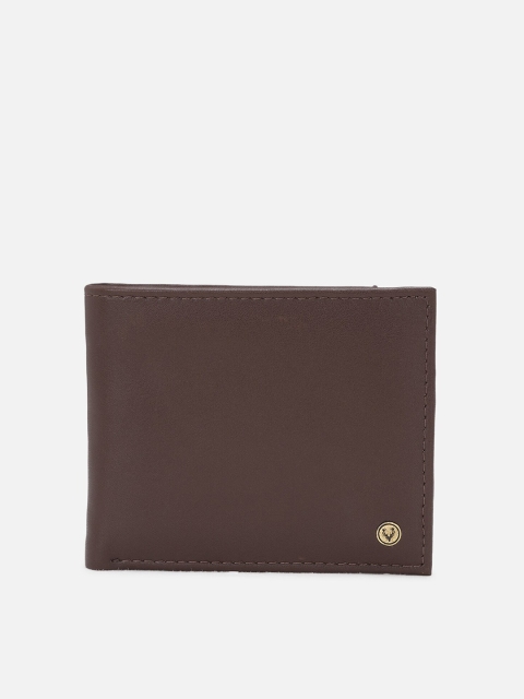 Allen Solly Men Brown Leather Two Fold Wallet