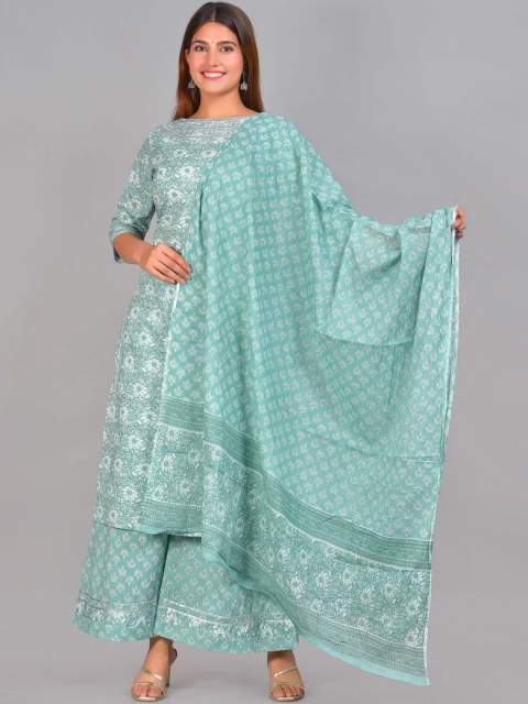 Senyora Women Floral Printed Gotta Patti Pure Cotton Kurta with Palazzos & With Dupatta, Sea green
Senyora Women Floral Printed Gotta Patti Pure Cotton Kurta with Palazzos & With Dupatta, Sea green