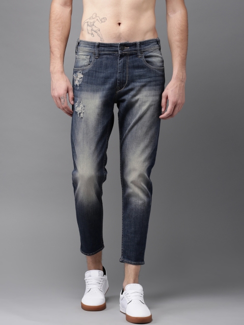 HERE&NOW Men Blue Slim Tapered Fit Mid-Rise Mildly Distressed Stretchable Cropped Jeans
HERE&NOW Men Blue Slim Tapered Fit Mid-Rise Mildly Distressed Stretchable Cropped Jeans