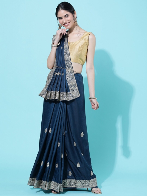 GAJARAI Blue & Silver-Toned Ethnic Motifs Embroidered Art Silk Heavy Work Banarasi Saree
GAJARAI Blue & Silver-Toned Ethnic Motifs Embroidered Art Silk Heavy Work Banarasi Saree