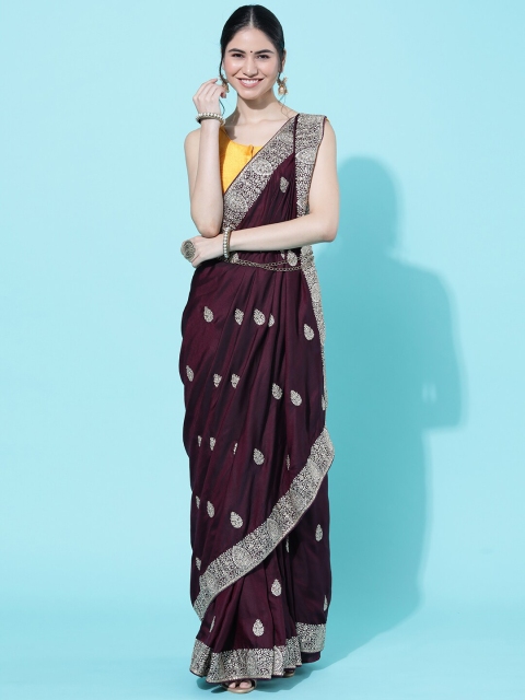 GAJARAI Purple & Silver-Toned Ethnic Motifs Embroidered Art Silk Heavy Work Banarasi Saree
GAJARAI Purple & Silver-Toned Ethnic Motifs Embroidered Art Silk Heavy Work Banarasi Saree