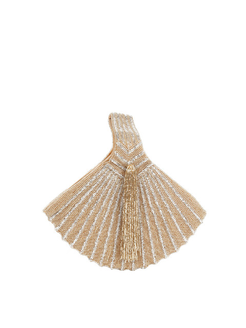 ODETTE Gold-Toned & White Embellished Potli Clutch
ODETTE Gold-Toned & White Embellished Potli Clutch