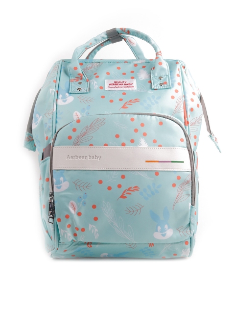 ODETTE Women Blue & Pink Graphic Backpack