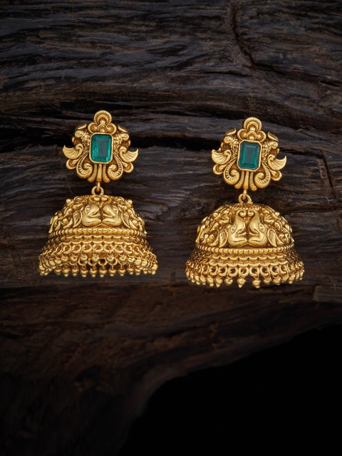 Kushal's Fashion Jewellery Green 92.5 Pure Silver Temple Spinal Stones Jhumkas Earrings
Kushal's Fashion Jewellery Green 92.5 Pure Silver Temple Spinal Stones Jhumkas Earrings