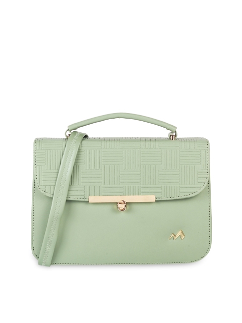 Metro Green Textured PU Structured Satchel