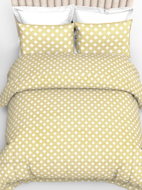 THE WHITE MOSS Yellow & Off White Geometric 210 TC King Bedsheet with 2 Pillow Covers
THE WHITE MOSS Yellow & Off White Geometric 210 TC King Bedsheet with 2 Pillow Covers
