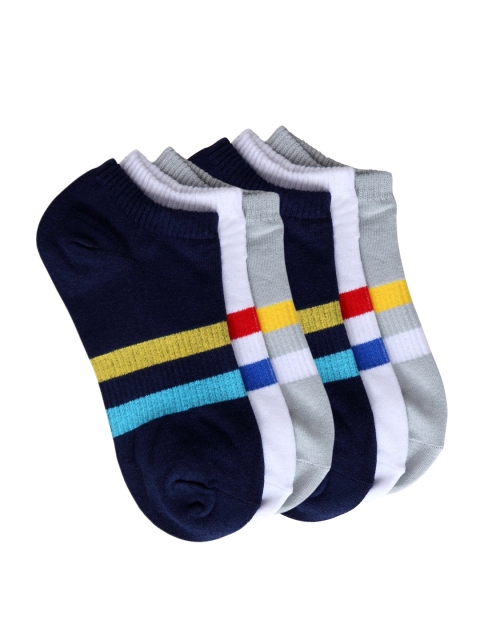 Color Fevrr Unisex Pack of 6 Solid Socks, Navy blue