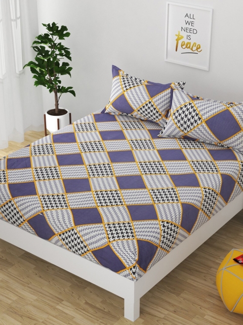 Bajo's Off White & Yellow Geometric 250 TC Cotton King Bedsheet with 2 Pillow Covers
Bajo's Off White & Yellow Geometric 250 TC Cotton King Bedsheet with 2 Pillow Covers