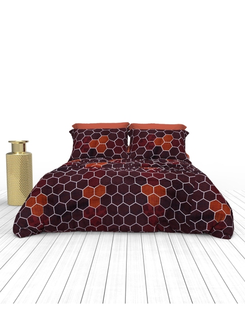 THE WHITE MOSS Brown & Red 100% Cotton Satin 210 TC King Bedsheet with 2 Pillow Covers
THE WHITE MOSS Brown & Red 100% Cotton Satin 210 TC King Bedsheet with 2 Pillow Covers