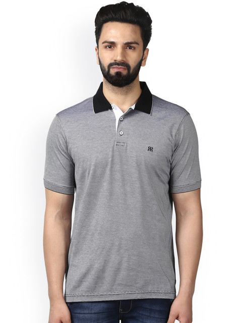 Raymond Men Grey & Black Polo Collar T-shirt 
Raymond Men Grey & Black Polo Collar T-shirt