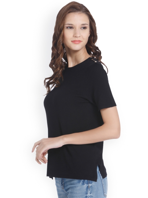 ONLY Women Black Solid Top