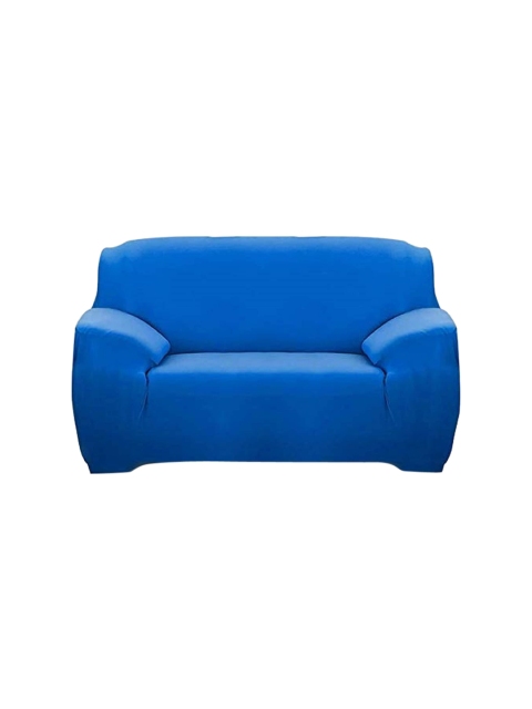 HOUSE OF QUIRK Blue Solid 2-Seater Sofa Covers