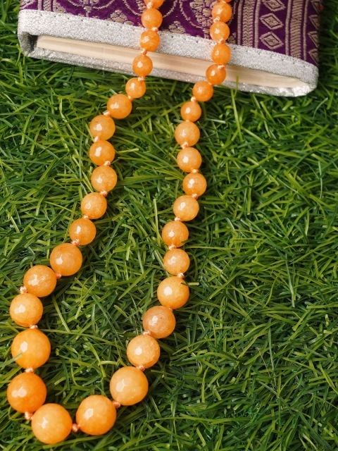 Unnati Silks Women Orange Amravati Ocean Beads Necklace