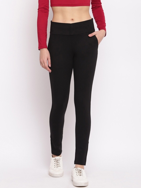 Marvel Women Black Solid Jeggings