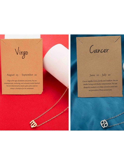 Pinapes Unisex Gold-Toned & Silver-Plated & Gold-Plated Virgo & Cancer Choker Necklace
Pinapes Unisex Gold-Toned & Silver-Plated & Gold-Plated Virgo & Cancer Choker Necklace