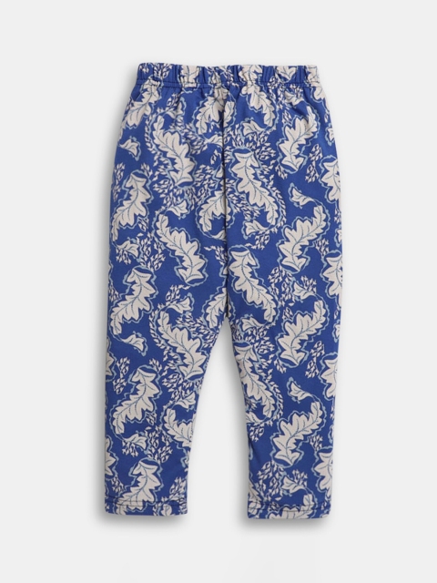 Hopscotch Girls Blue & Beige All-Over Print Leggings