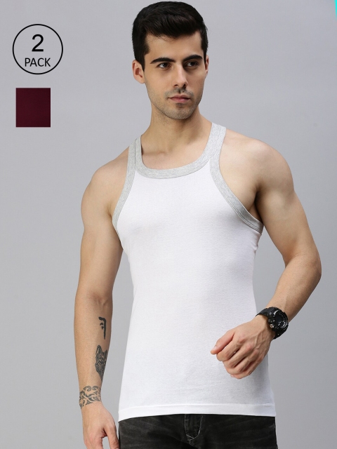 Pack Of Two Lux Cozi Men Pack Of 2 Maroon & White Solid Organic Cotton Innerwear Vests
Pack Of Two Lux Cozi Men Pack Of 2 Maroon & White Solid Organic Cotton Innerwear Vests
