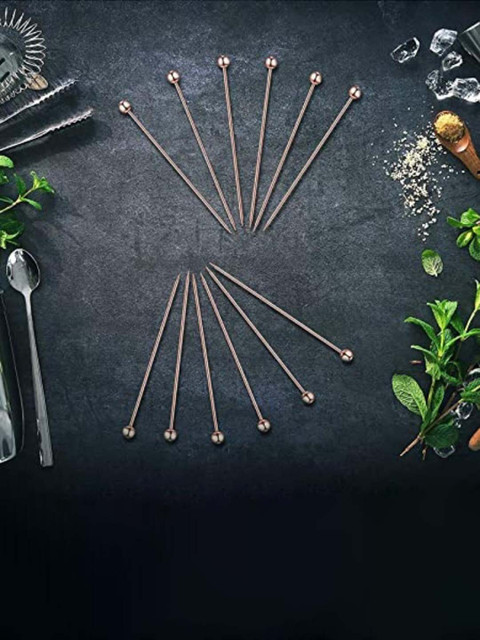 BAR BOX Set of 6 Rose Gold-Toned Solid Steel Ice Pickers
BAR BOX Set of 6 Rose Gold-Toned Solid Steel Ice Pickers